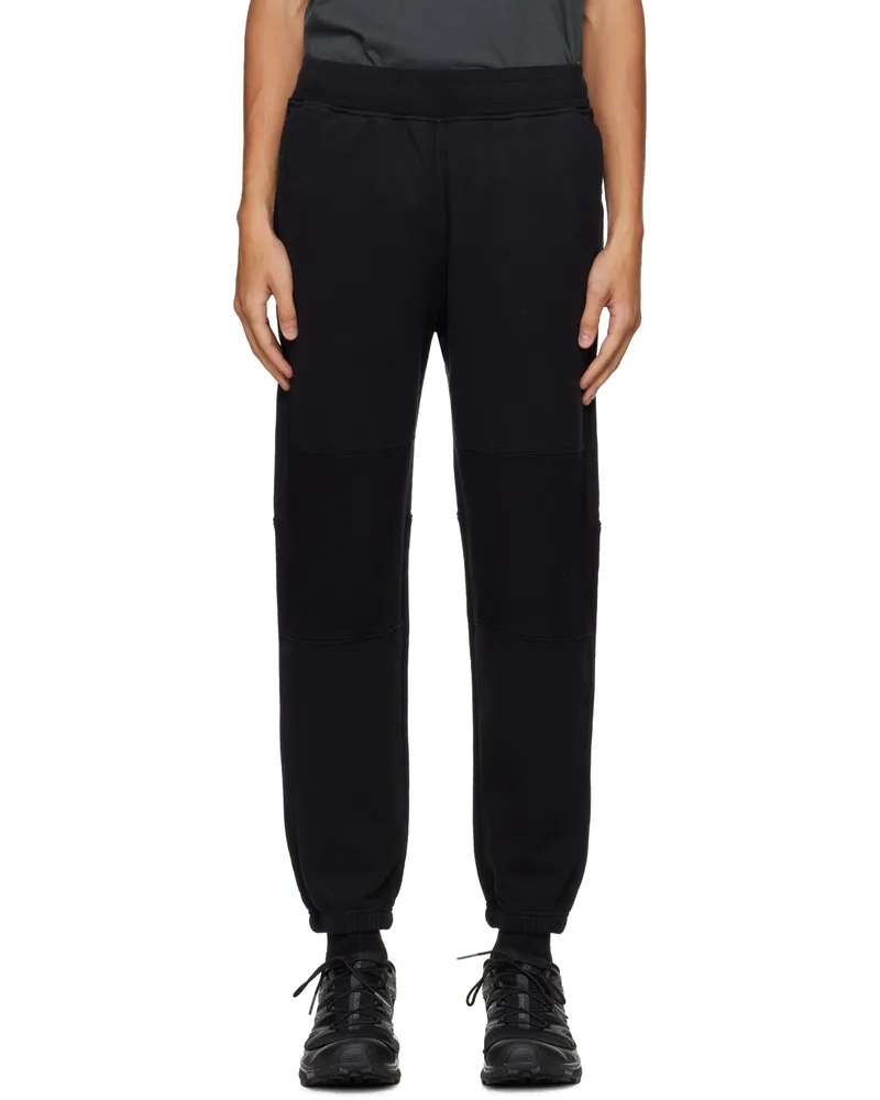 Stone Island Black Brushed Organic Cotton Fleece Sweatpants V0029