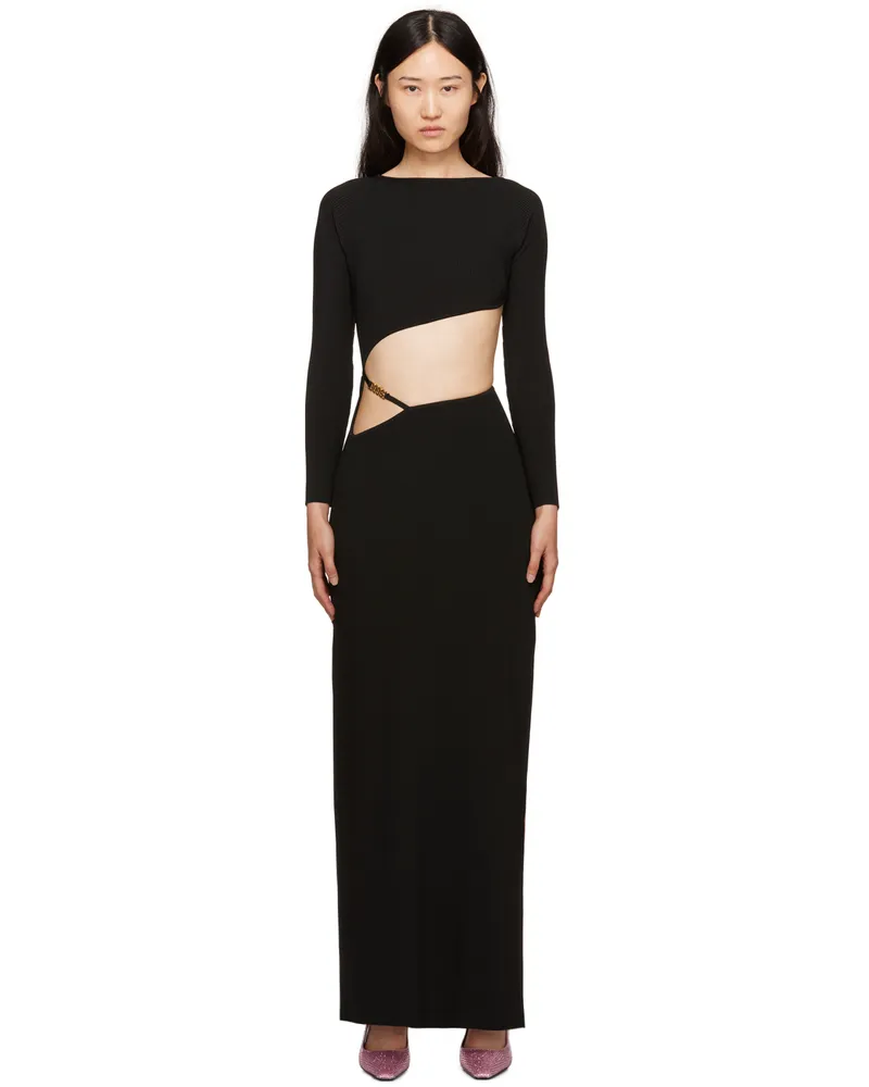 GCDS Black Bling Maxi Dress 02