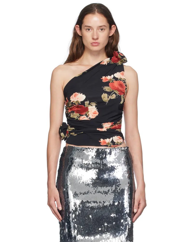 Magda Butrym Black Floral Tank Top 80