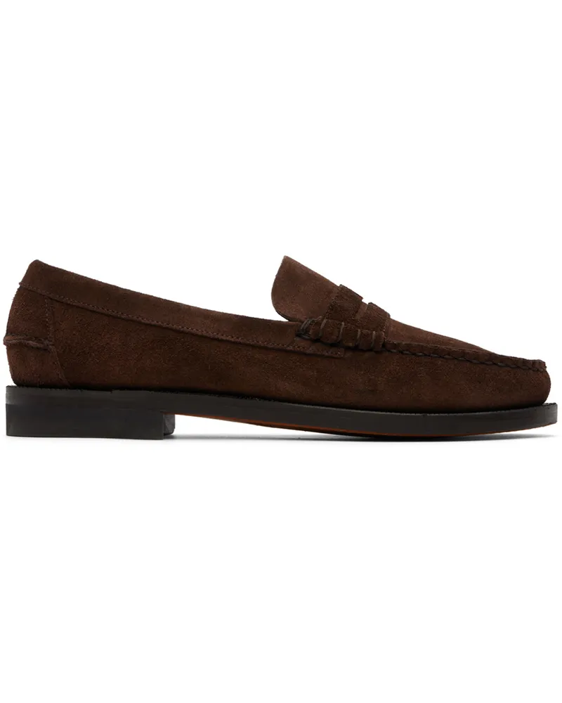 Sebago Brown Classic Dan Rough Out Loafers Dark