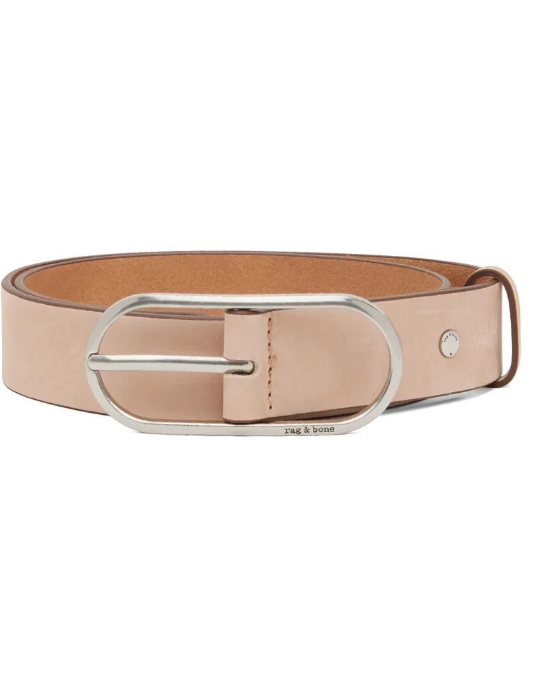 Rag & Bone Beige Rounded Rebound Suede Belt Capsd