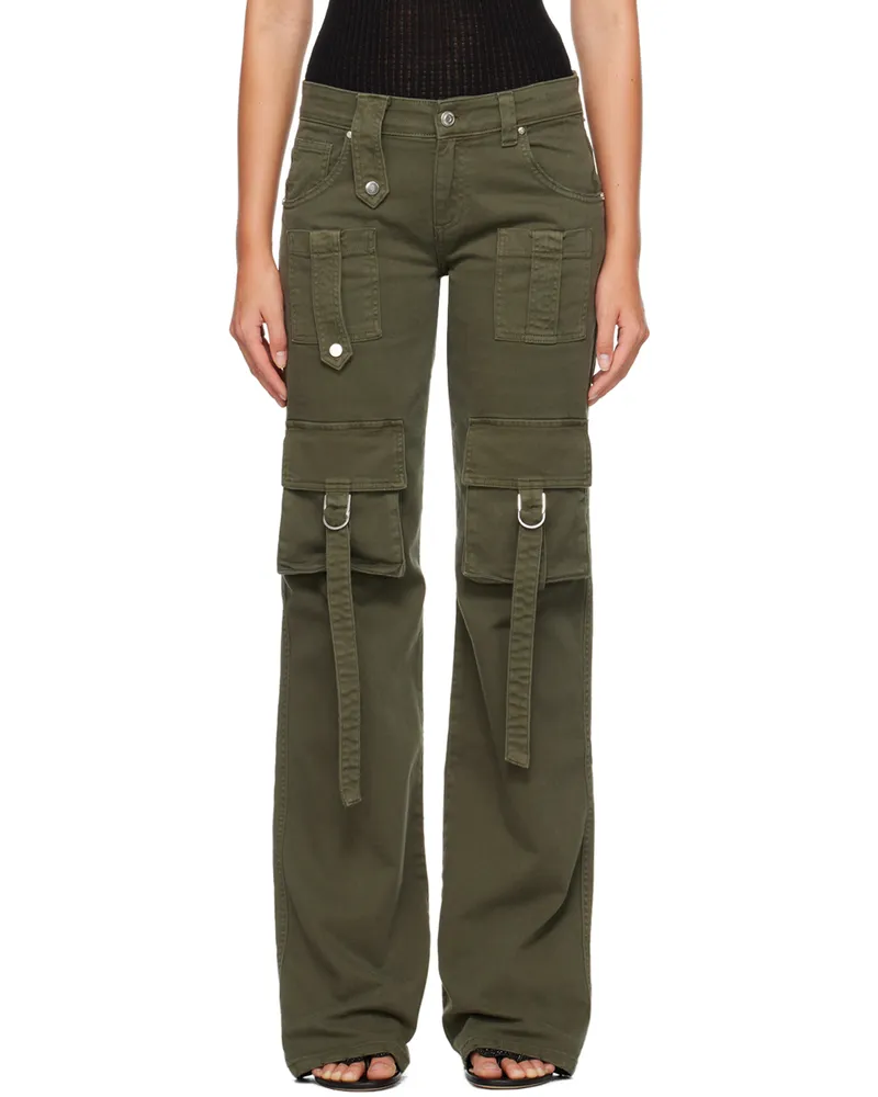Blumarine Khaki Cinch Strap Cargo Pants N0520