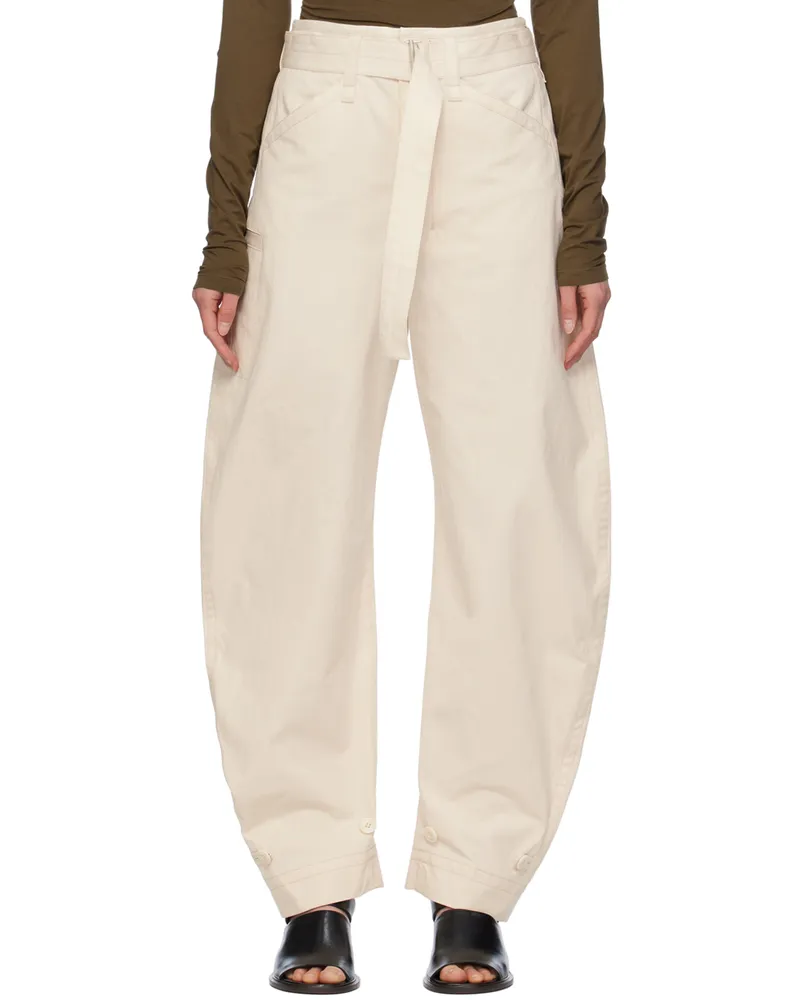 Christophe Lemaire Off-White Tapered Trousers Wh053