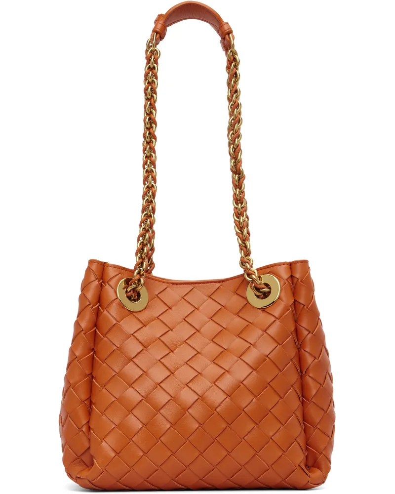 Bottega Veneta Orange Small Parachute Chain Bag 7592