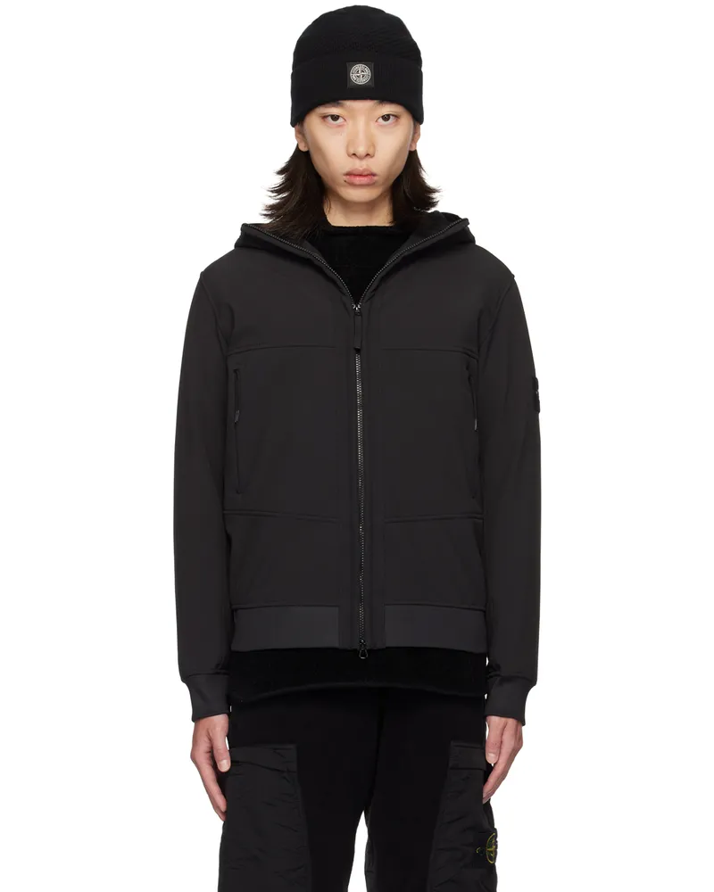 Stone Island Black Soft Shell Jacket V0029