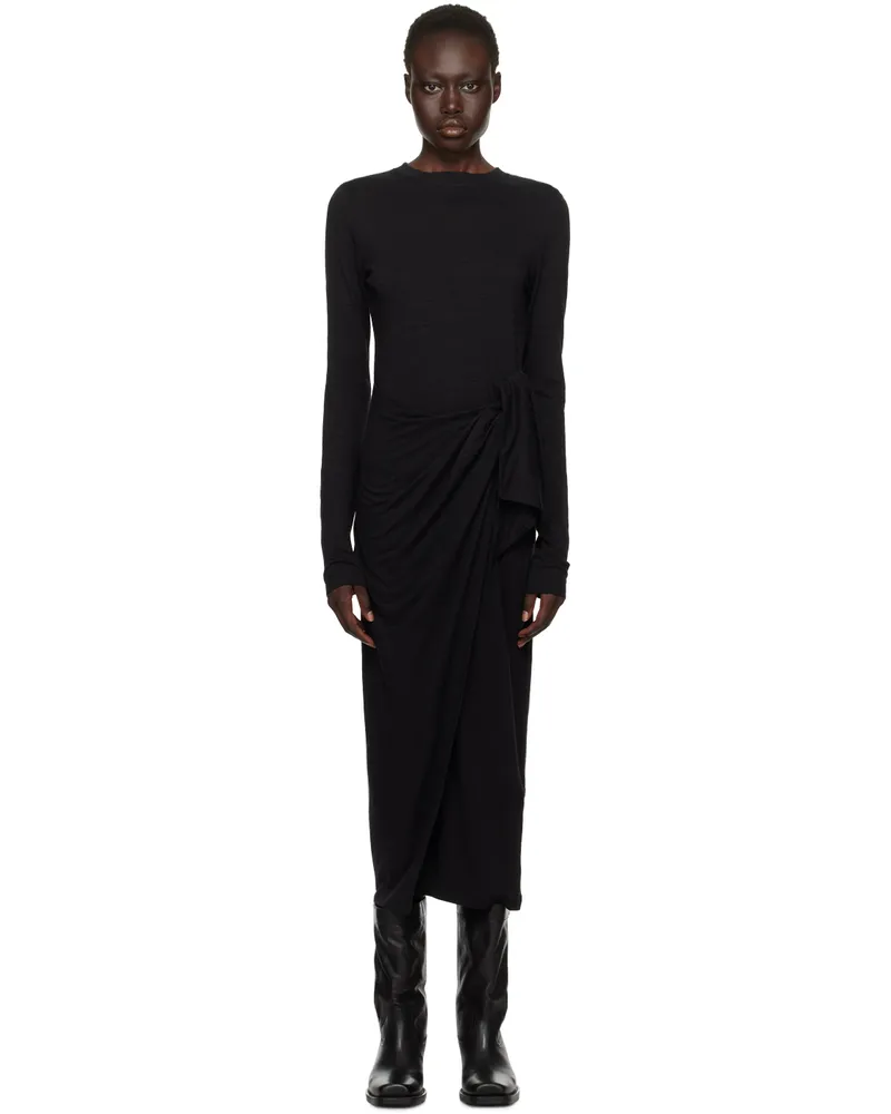 Étoile Isabel Marant Black Lisy Midi Dress 01bk