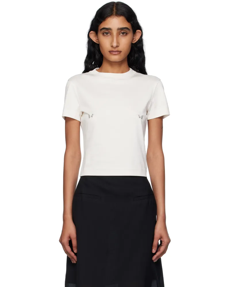 Thierry Mugler White Pierced Baby T-shirt 1014
