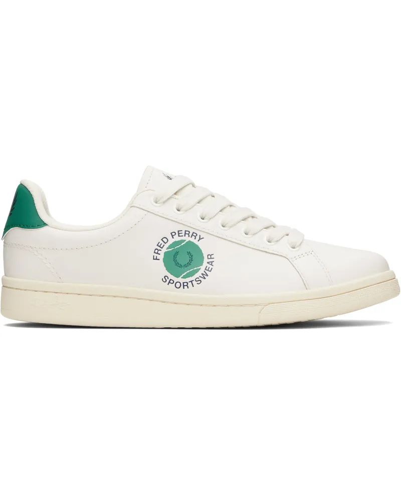 Fred Perry White B721 Leather Tennis Sneakers 303snow