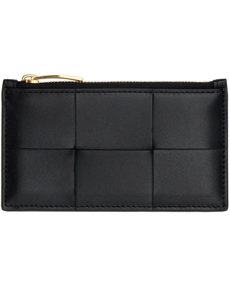 Bottega Veneta Black Cassette Zippered Card Holder 8425