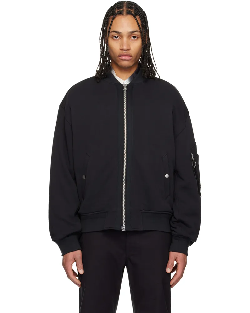 Rag & Bone Black Manston Bomber Jacket Blk