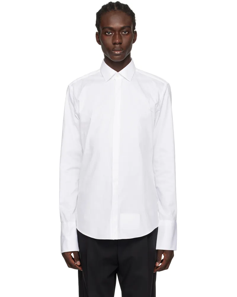HUGO BOSS White French Cuff Shirt Open