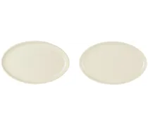 Off-White Oval Dinner Plate Set