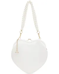 Vivienne Westwood White Belle Heart Frame Bag Aivory