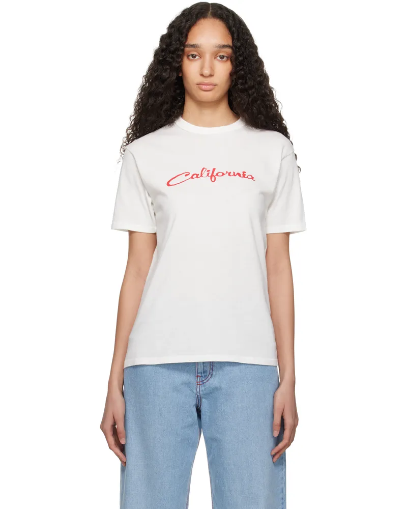 ERL White 'California' Signature T-Shirt 2