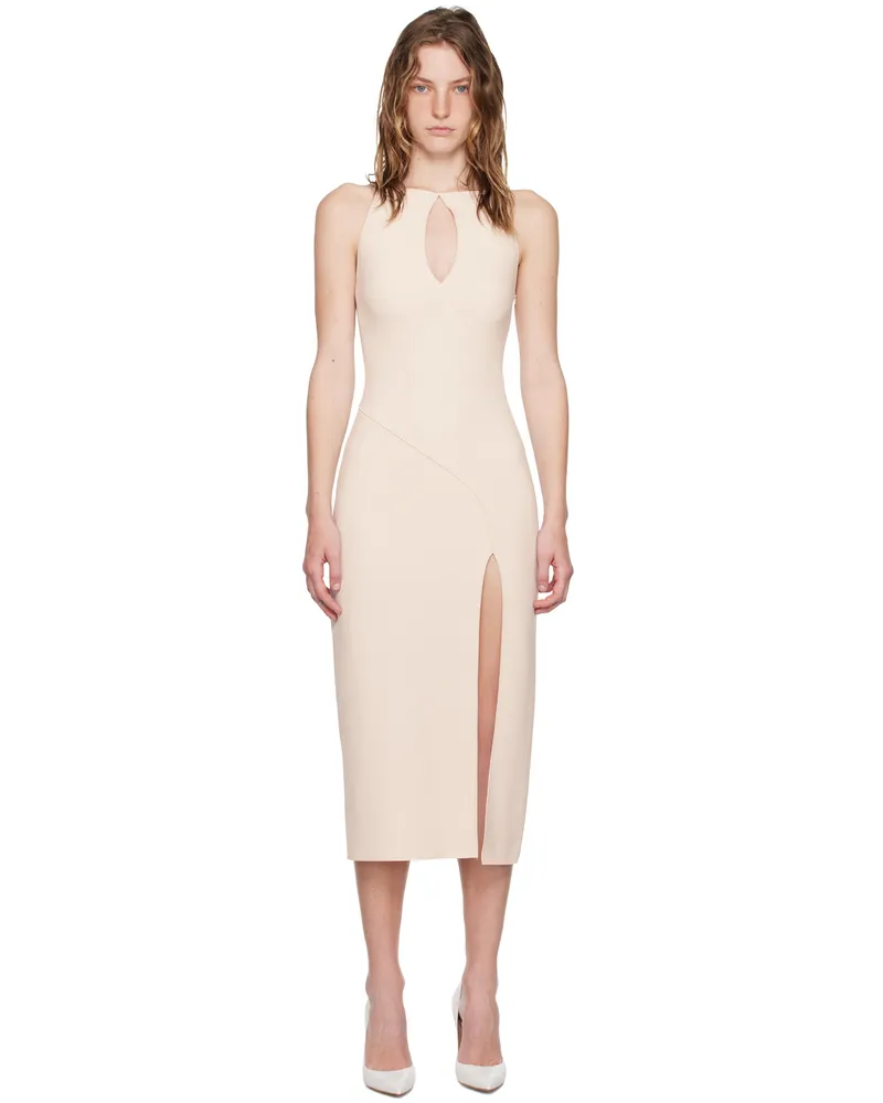 bec & bridge Beige Marielle Split Maxi Dress Vanilla