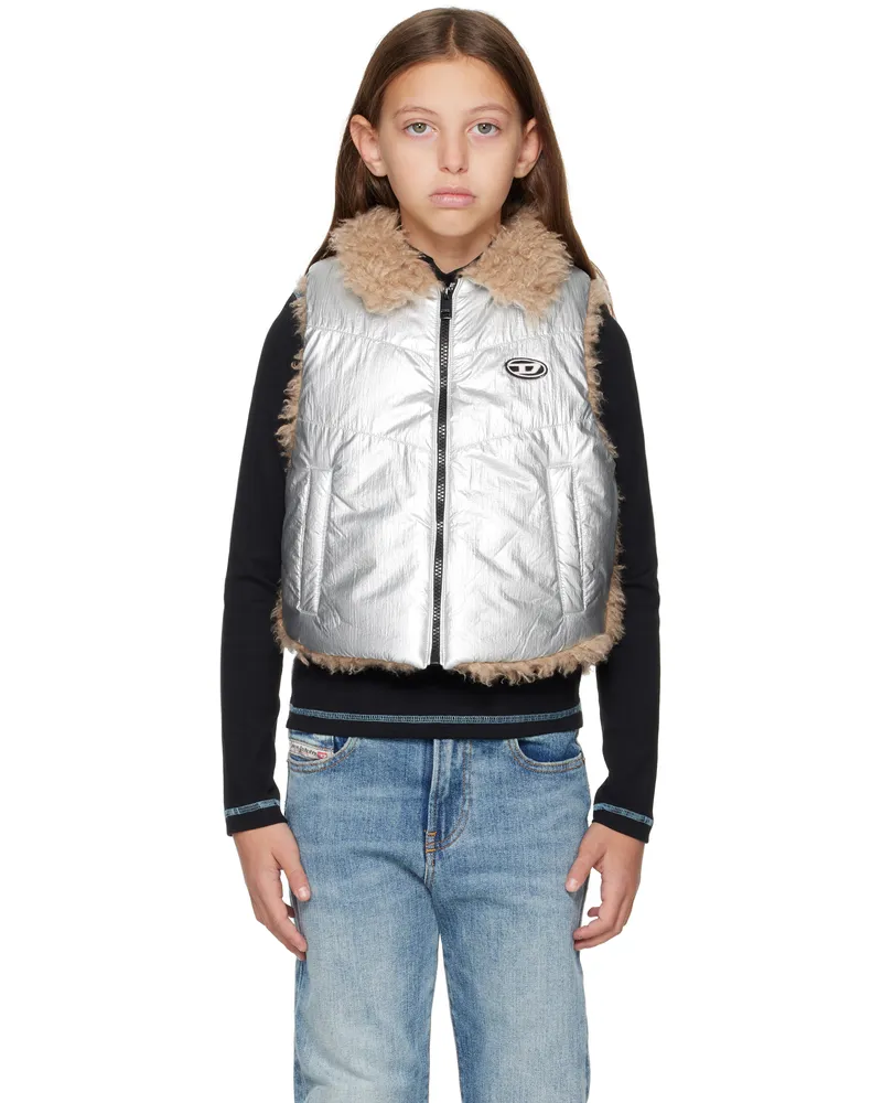 Diesel Kids Silver Jwefia Vest K83i