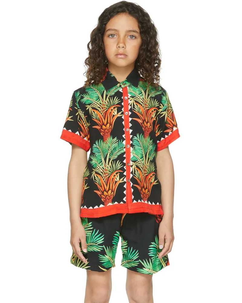 ENDLESS JOY SSENSE Exclusive Kids Black Date Palm Short Sleeve Shirt Black