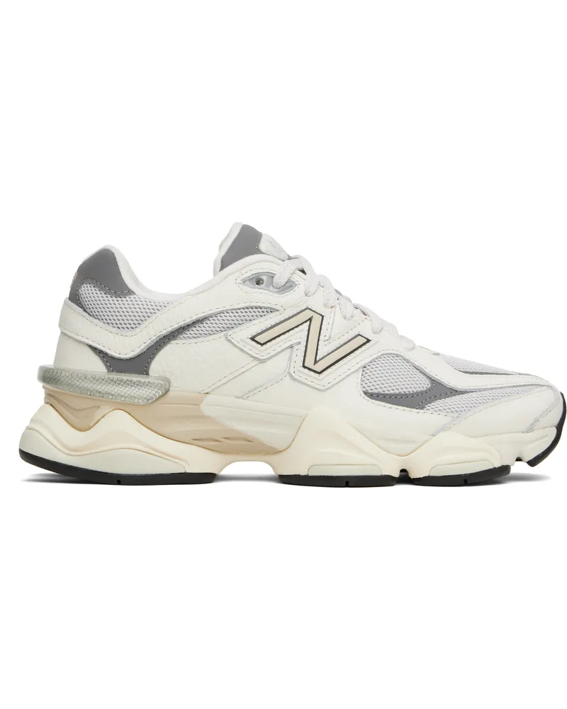 New Balance White & Gray 9060 Sneakers Sea