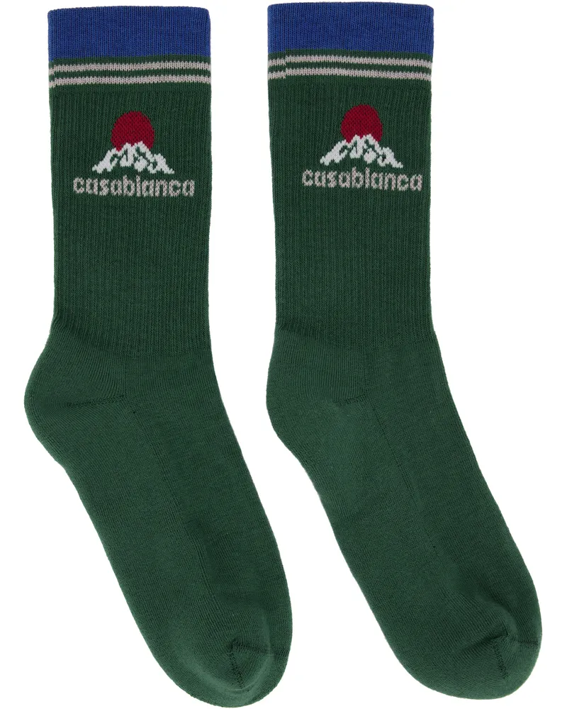 Casablanca Paris Green Montagne Socks Montagne