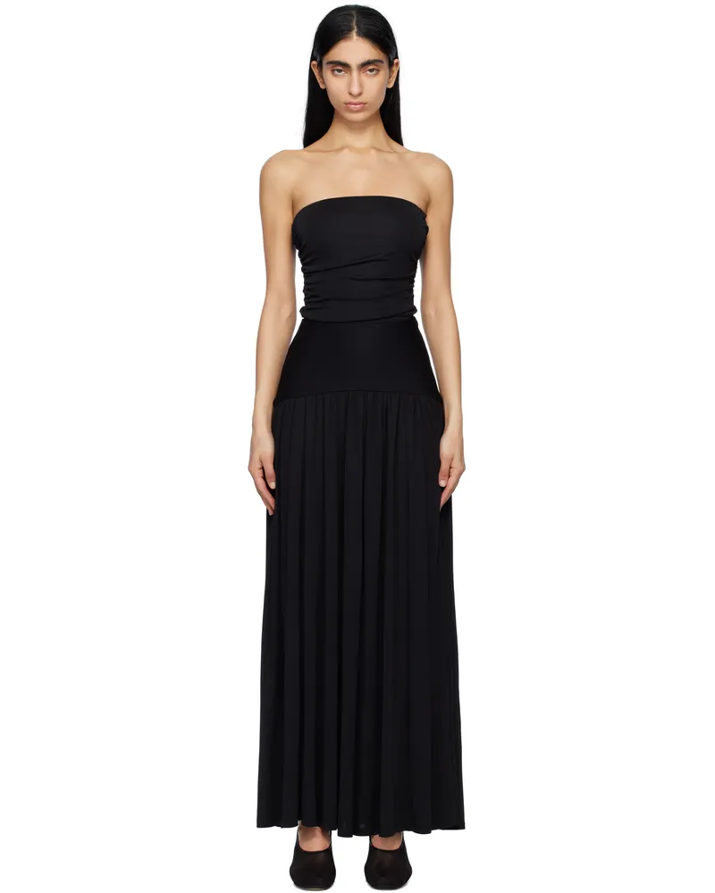STAUD Black Mariana Maxi Dress Blk