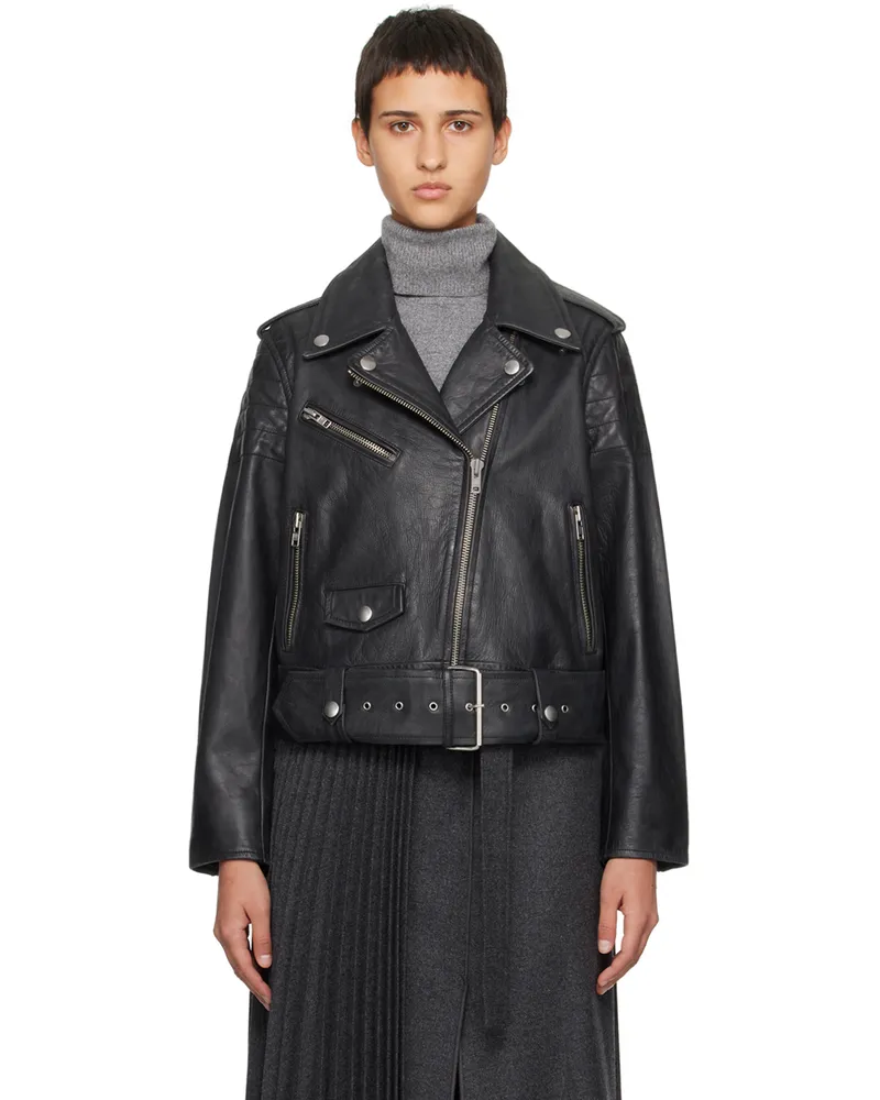 STAND Black Icon MC Biker Leather Jacket 89900