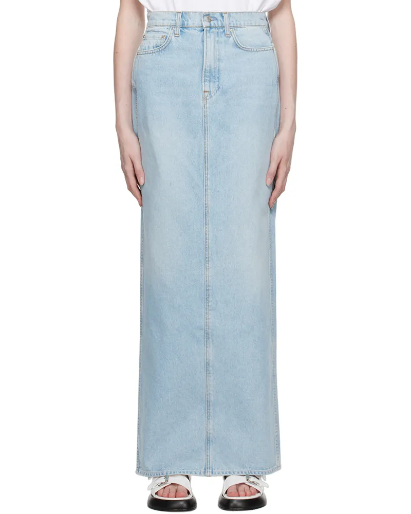 GRLFRND Blue Amara Maxi Skirt Holmby