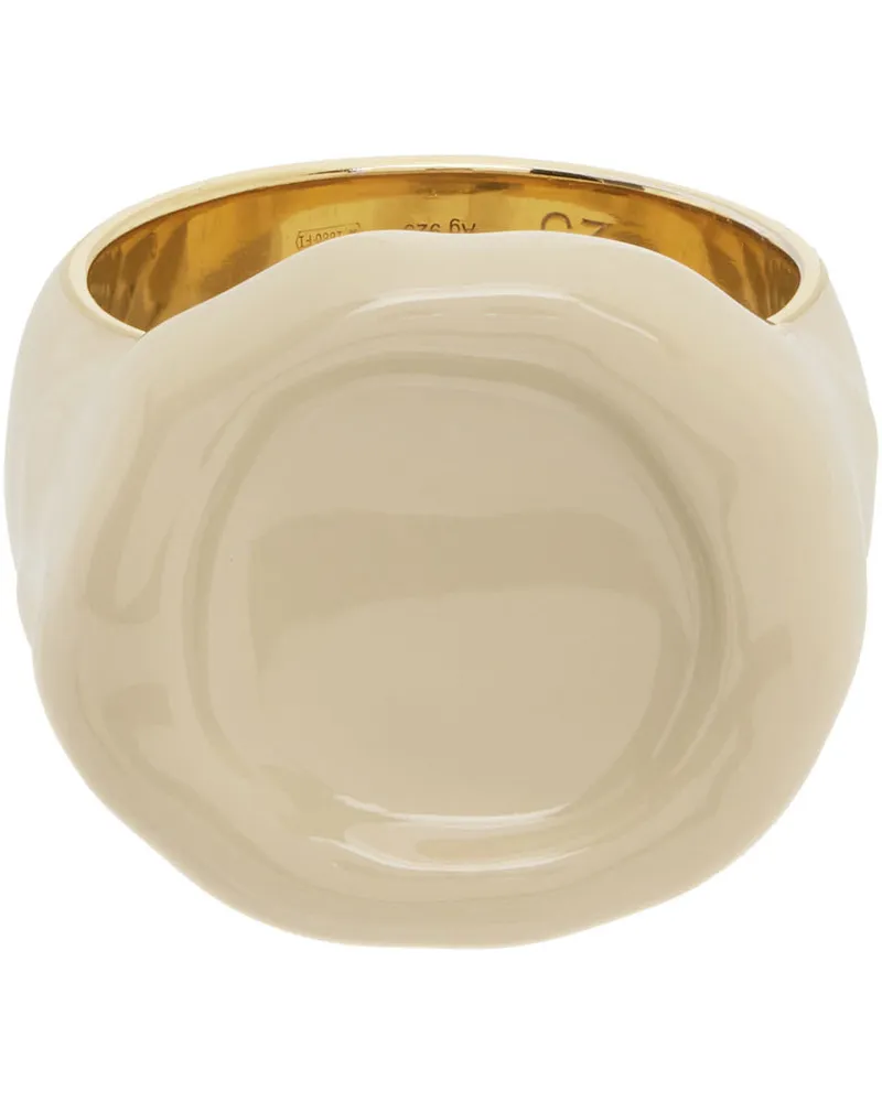 Bottega Veneta Off-White Seal Ring 9483-tapioca