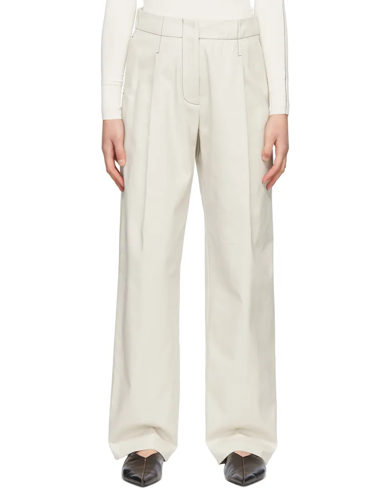 Rosetta Getty Grey Cotton Trousers Stone