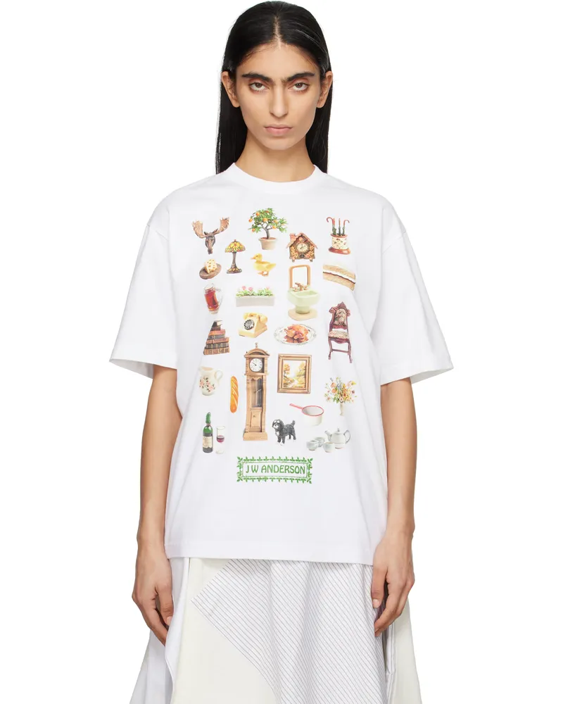 J.W.Anderson White Diorama Printed T-shirt 001