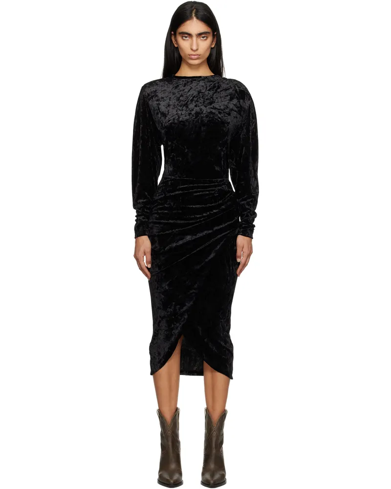 Étoile Isabel Marant Black Hadley Midi Dress 01bk