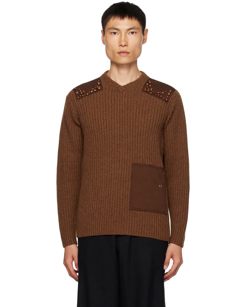 Undercover Brown Beaded Sweater Brown
