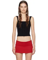 GUIZIO Black Full Length Knit Corset Black