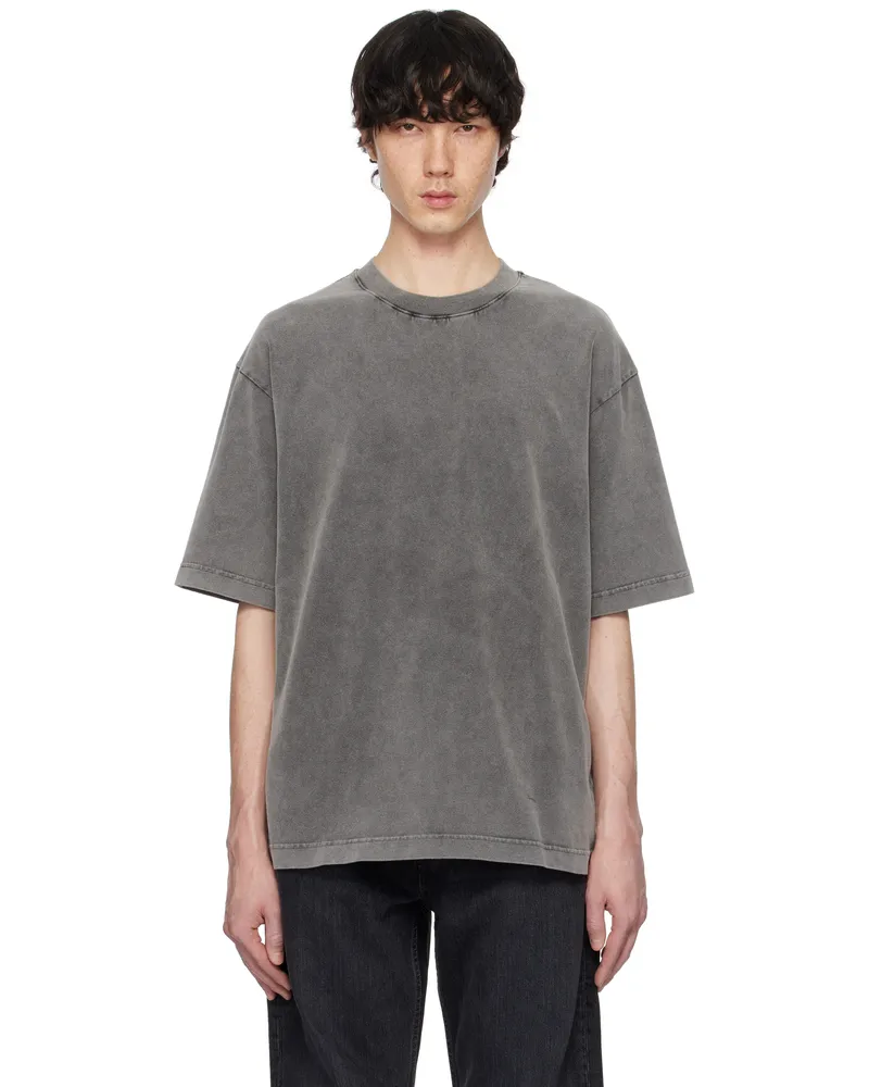Acne Studios Gray Relaxed Fit Crew Neck T-shirt Bm0