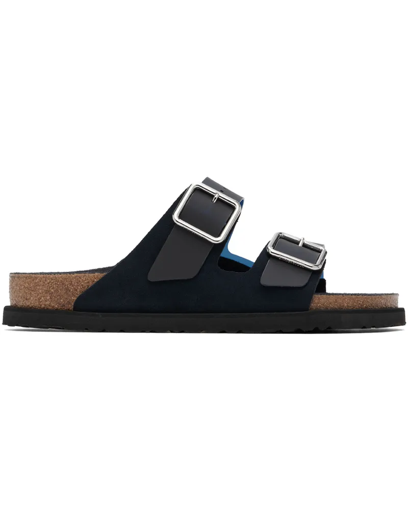 Birkenstock Navy 1774 Arizona PVC Milky Sandals Dark