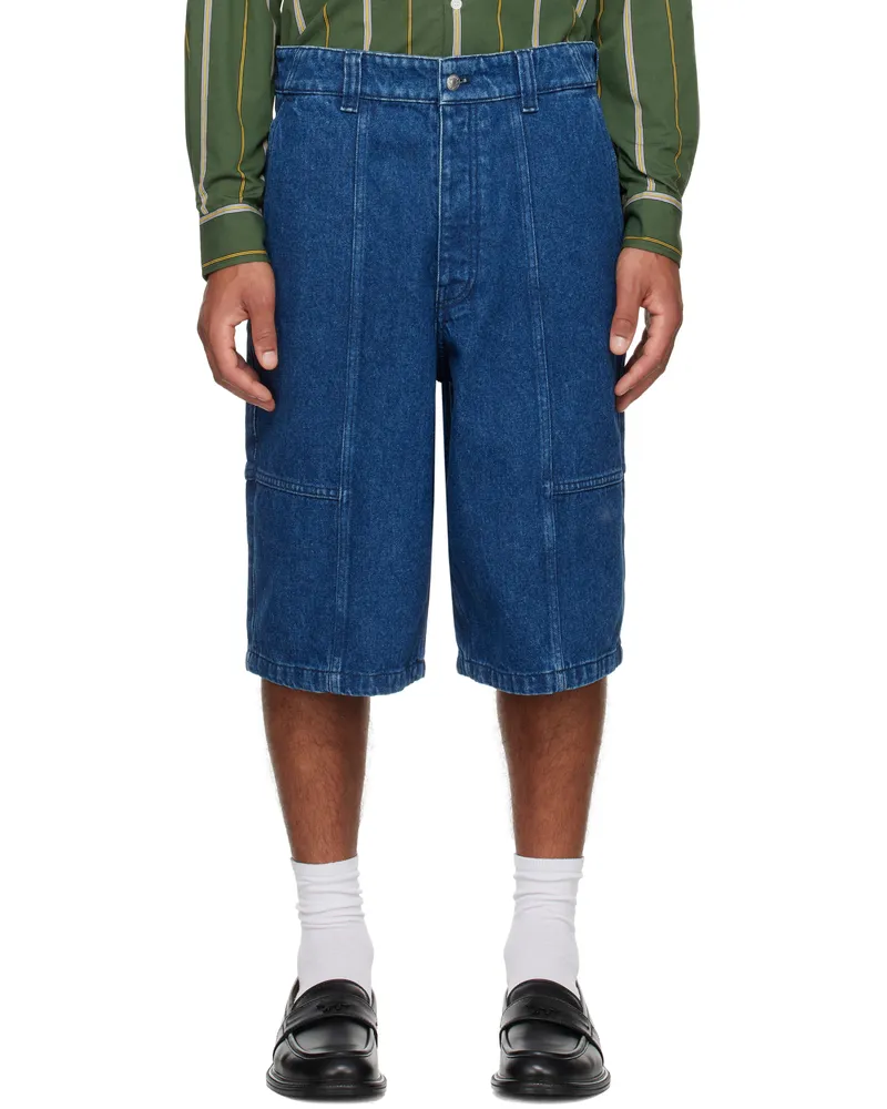 Kitsuné Blue Workwear Denim Shorts P471