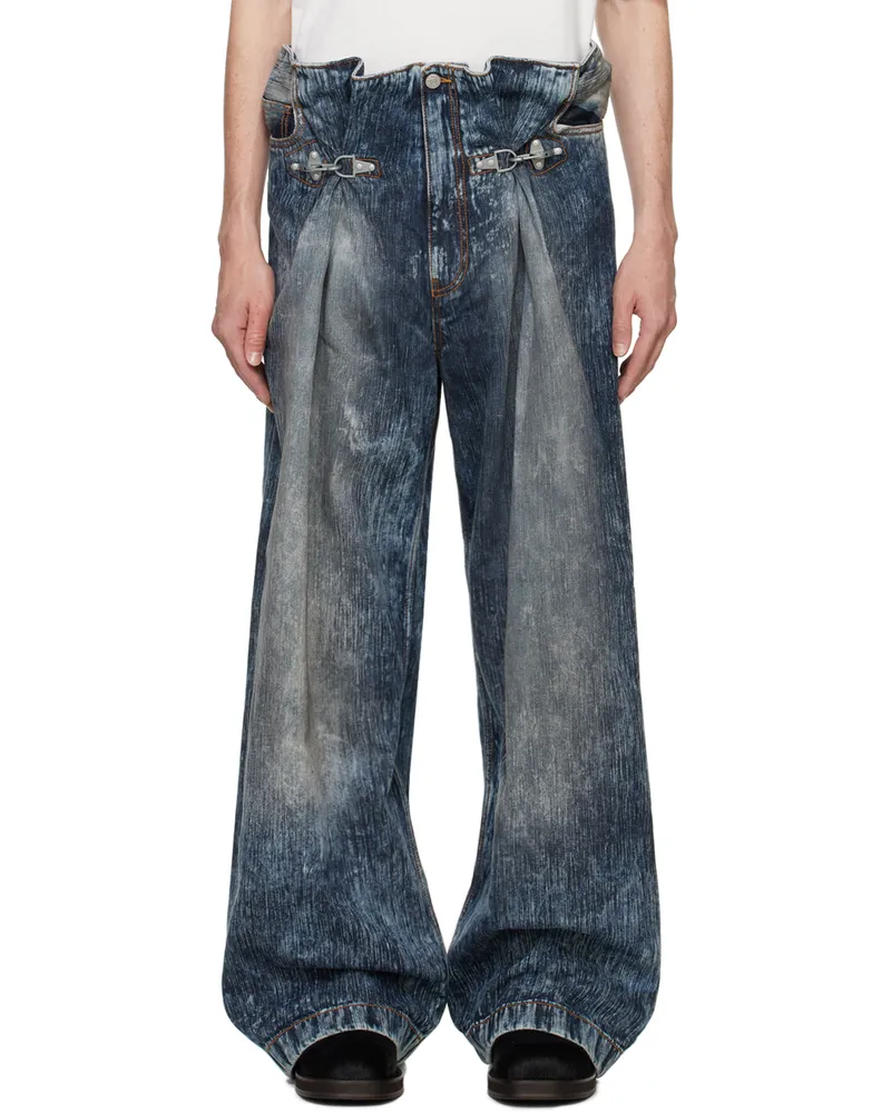 Acne Studios Blue Buckle Jeans Aa7
