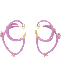 PANCONESI Pink Constellation Hoop Earrings Pink