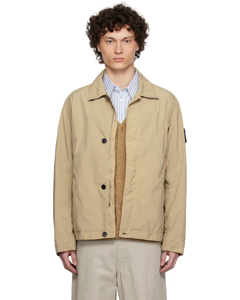 Stone Island Beige Light Compact Touch Poly-TC Jacket V0094