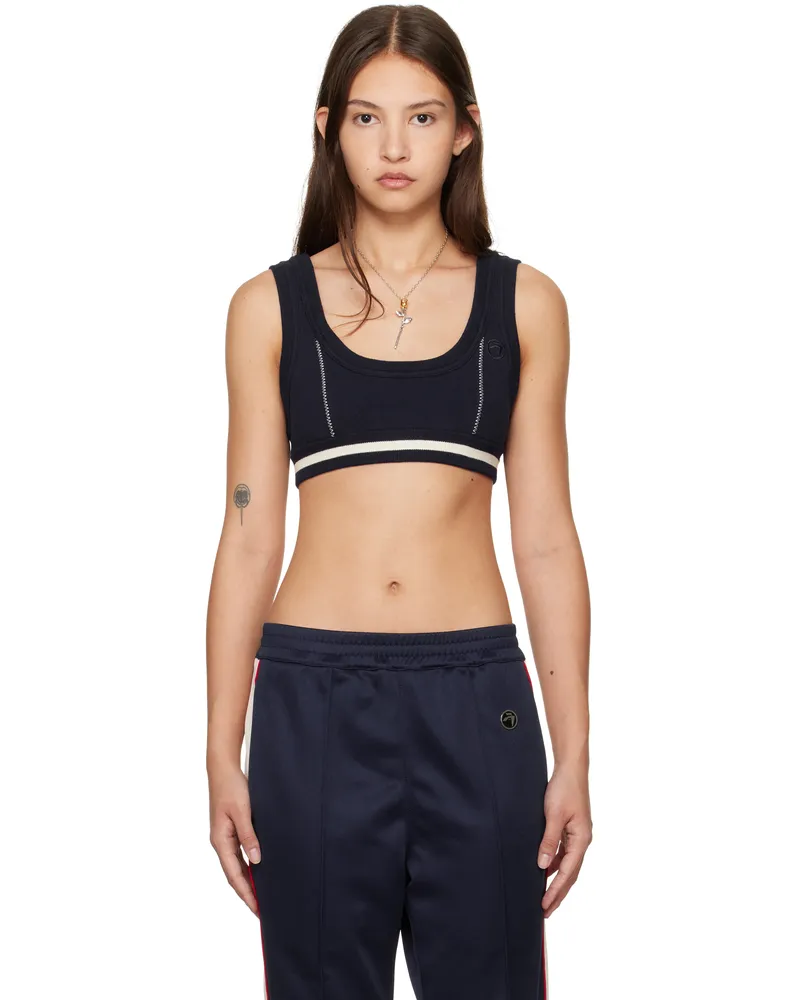 AMBUSH Navy Contrast Stitch Bra Top Insignia