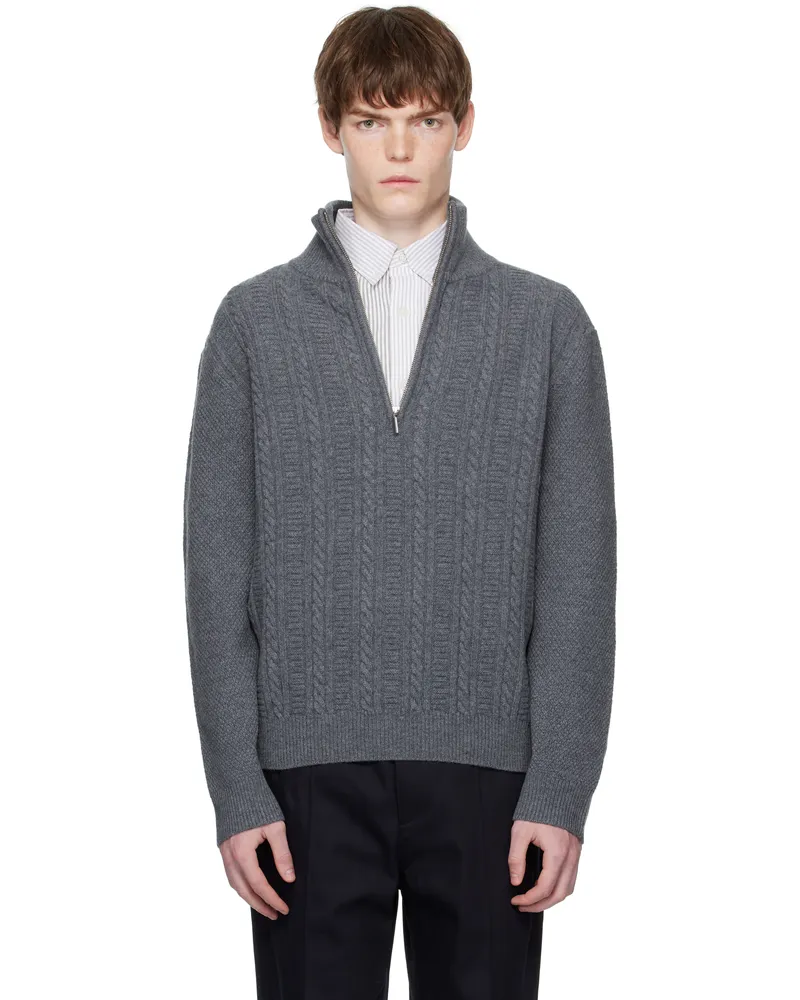A.P.C. Gray Theo Sweater Plc