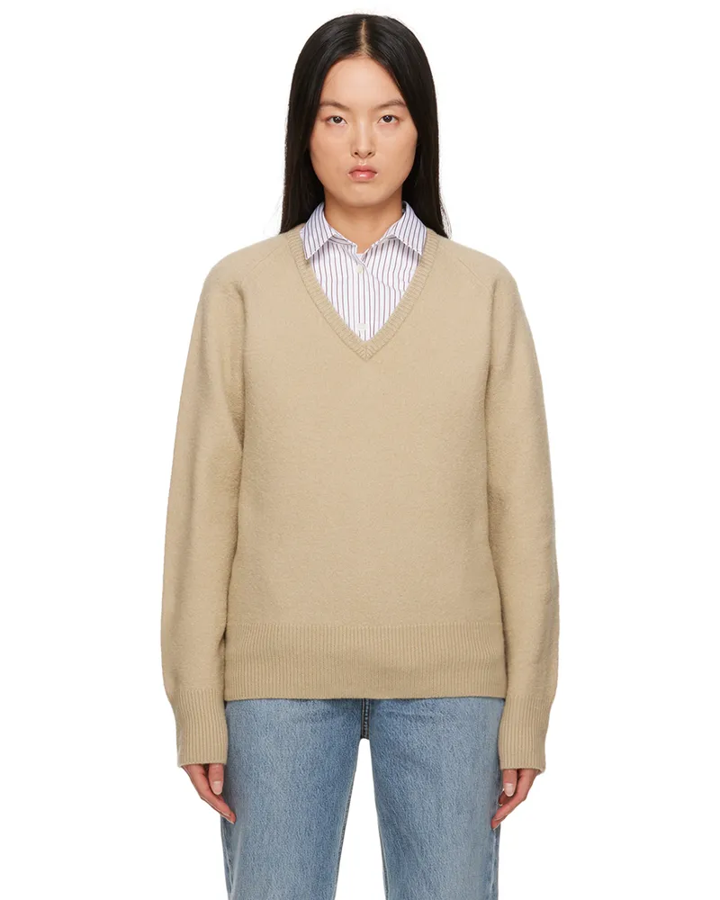 Totême Beige Rib Sweater 058