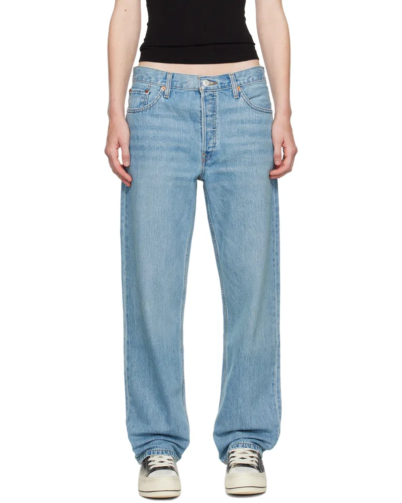 RE/DONE Blue Loose Longish Jeans Wasted