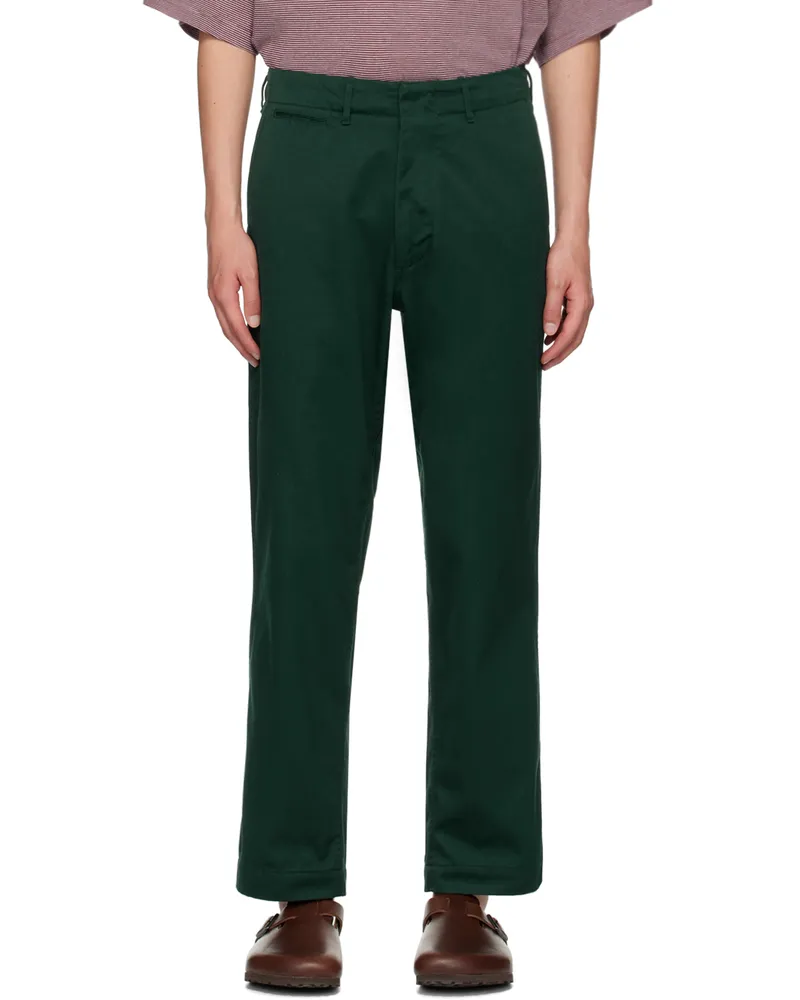 nanamica Green Wide Trousers G