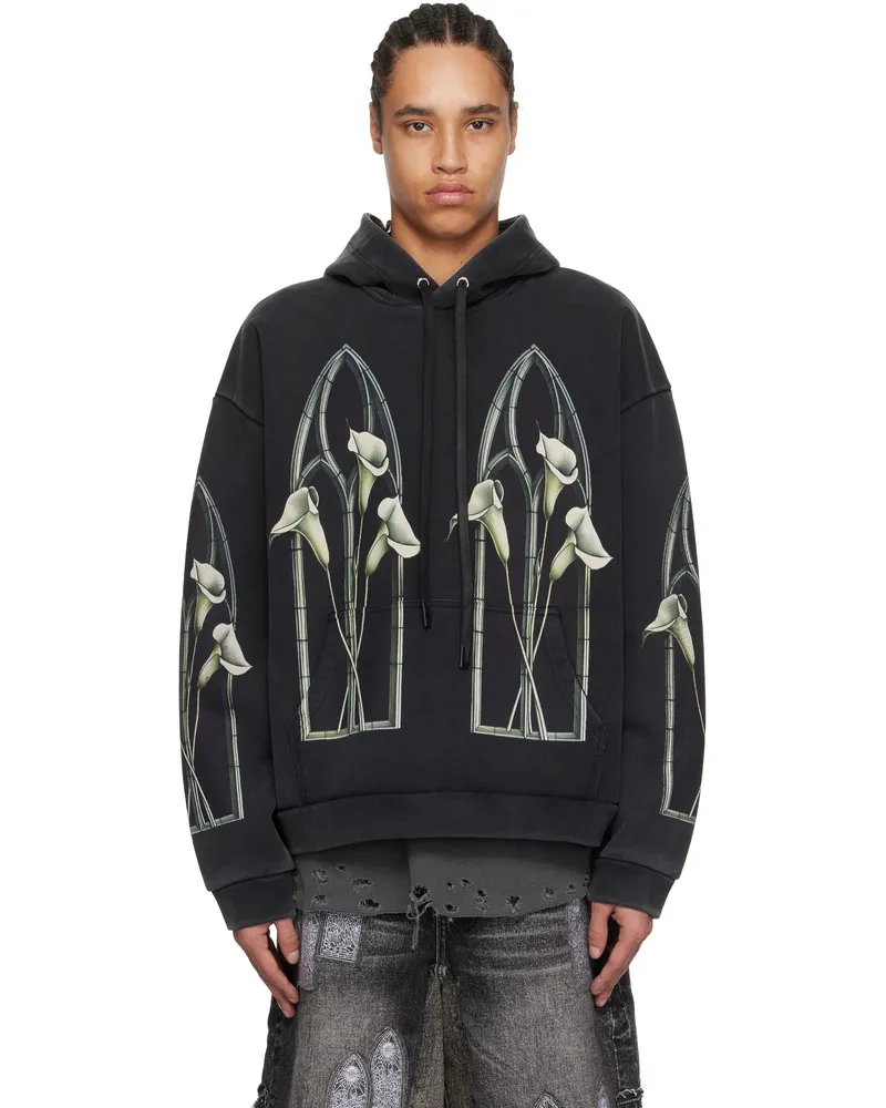 WHO DECIDES WAR Black Calla Window Hoodie Black