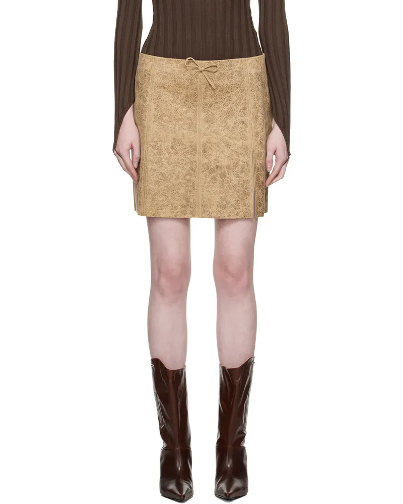 Paloma Wool Beige Vittoria Miniskirt C