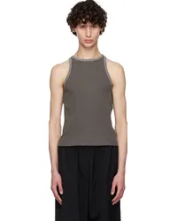 Acne Studios Gray Fitted Garment-Dyed Tank Top Djo