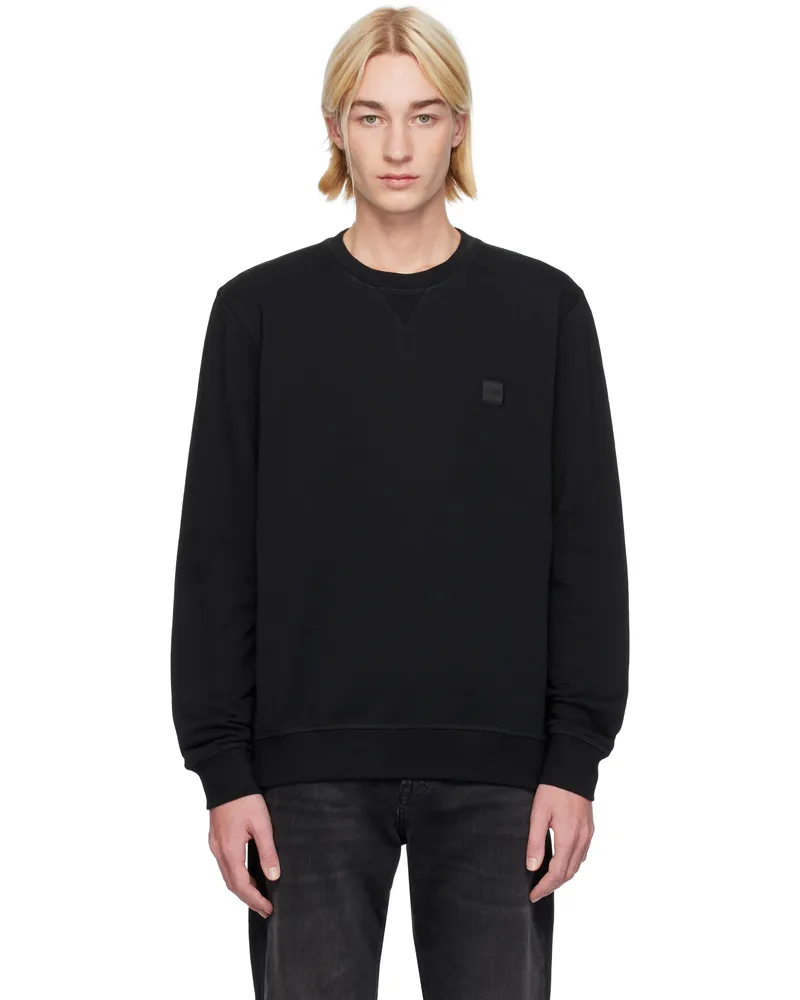HUGO BOSS Black French Terry Sweatshirt 001-black