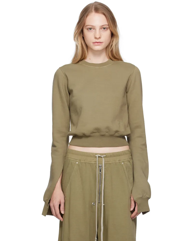 DRKSHDW by Rick Owens Green Raw Edge Sweatshirt 25