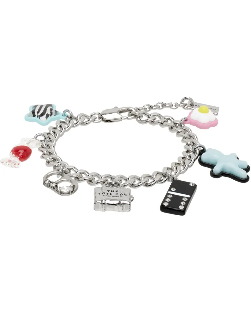 Marc Jacobs Silver 'The Sticker Charm' Bracelet 098