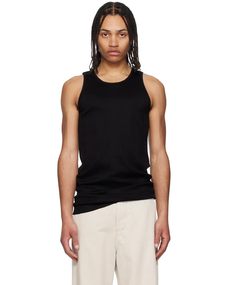 RAINMAKER KYOTO Black Random Rib Tank Top Black